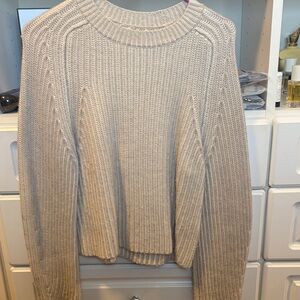 NAADAM cream and white sweater